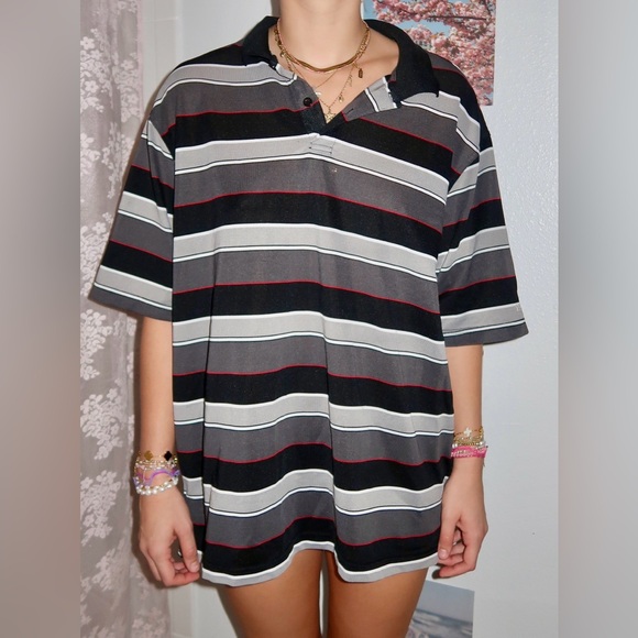 Men Weir Golf- XL four colored stripped golf shirt - Picture 4 of 4